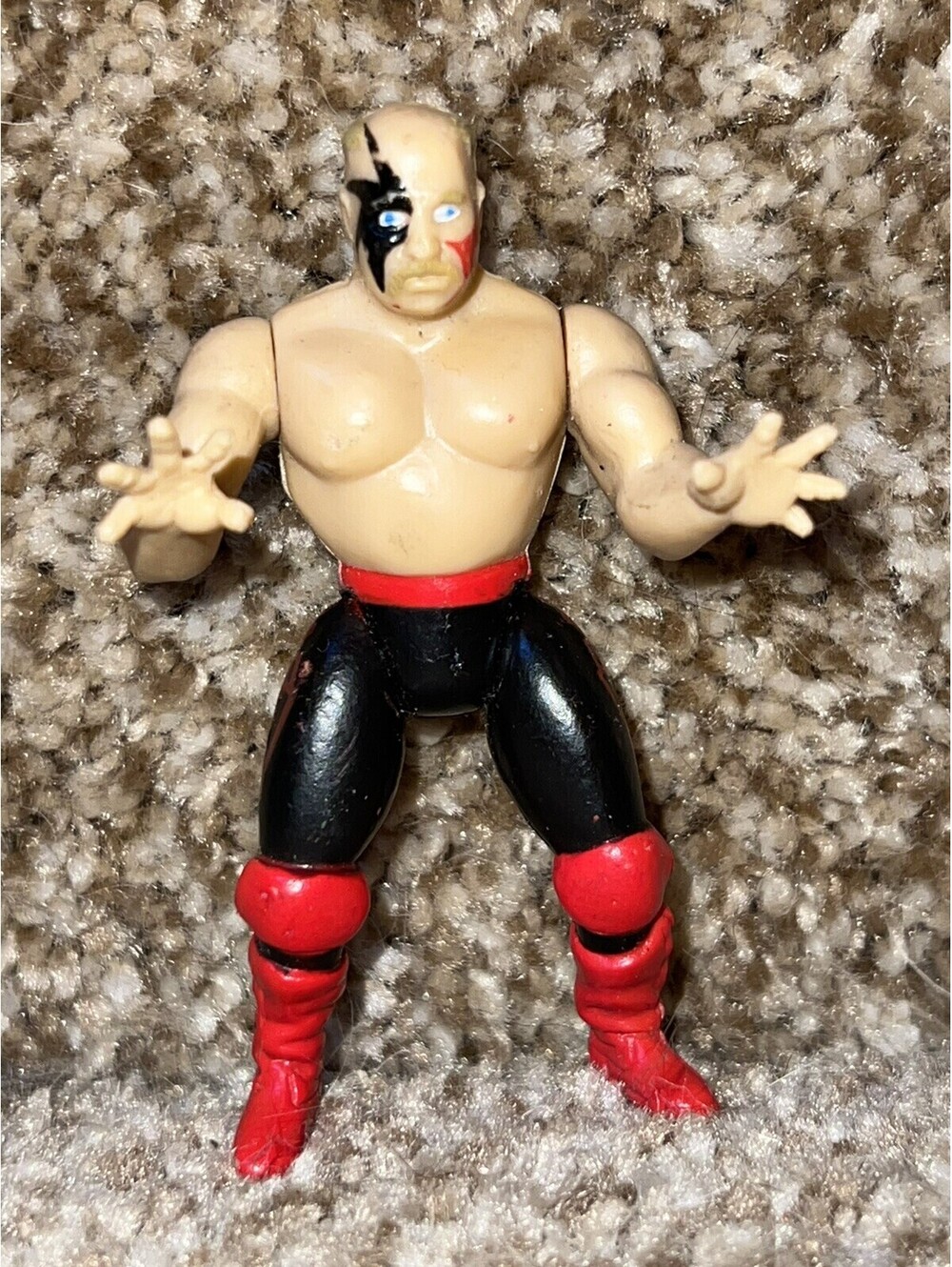 Vintage 1998 WWF JAKKS Micro Mini Figure of Hawk LOD Road Warriors RARE